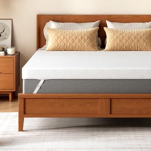 BedsPick 3 Inch Memory Foam Mattress Topper King Size, Gel Infused Swirl Bed Toppers Soft Foam Mattress Pad Toppers for Pressure Relief