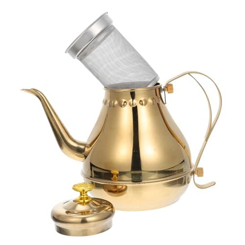 LABRIMP Electric Tea Kettle 1.2L Gold Teapot Stainless Steel Kettle Tea Kettles Stovetop Anti-Scald