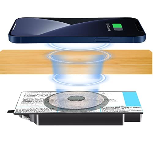 UUMAO Invisible Wireless Charger, Under Desk Furniture Wireless Charging Pad 10W,