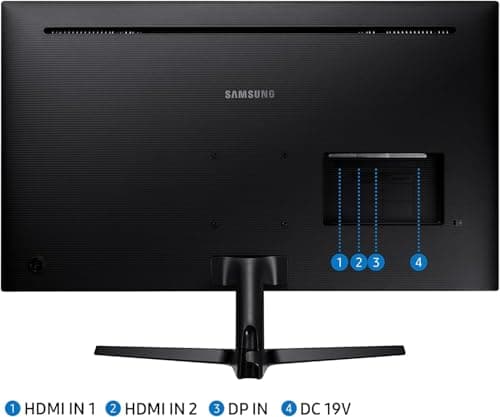 Samsung 32" 4K Monitor | AMD FreeSync, Ultrawide Game View | 1B+ Colors,HDR10 | Eye Saver Mode, VA Panel | Game Mode | DisplayPort, HDMI, Black | Office Work, Design, and Gaming.with HDMI Cable 7