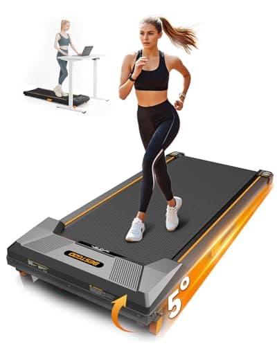 Walking Pad Treadmill, BestGod Incline Under Desk Treadmill 330lbs Capacity, 2.5HP Portable Treadmills for Home, Compact Treadmills Mini Running Machine with Remote Control
