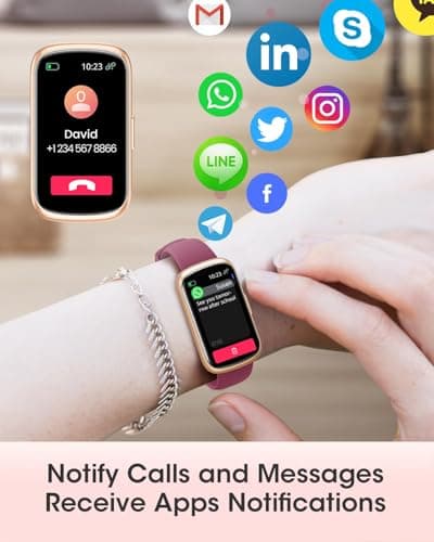 DEKELIFE Fitness Tracker Watch, 1.47" Smart Watch for Women with Health & Fitness Tracker, 24/7 Heart Rate/Blood Oxygen/Sleep Monitor Smart Watcheor Android/iOS Phones (2 Bands) 5