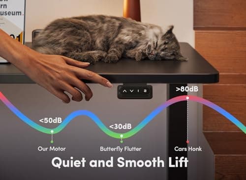 FEZIBO Electric Standing Desk, 60 x 24 Inches Height Adjustable Stand up Desk, Sit Stand Home Office Desk, Computer Desk, Black 5