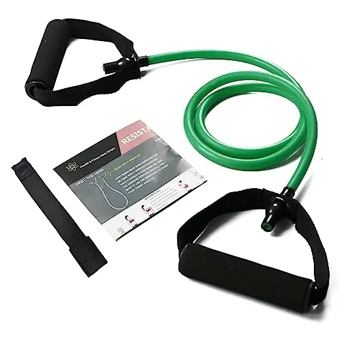 Resistance Bands with Handles, Single Resistance Bands, Exercise Bands with Handles, for Resistance Training, Physical Therapy, Home Workouts, Fitness, Pilates