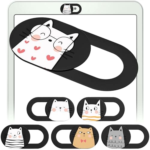 MESMOS Webcam Cover Slide, Cat Lovers Gifts for Women, Cat Lover Themed Thing, Mom Gifts for Women, Laptop Camera Cover Slide Cute (Small)
