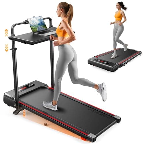 Acezoe 3 in 1 Under Desk Treadmill with 10% Incline, Walking Pad Treadmill with Removable Desk Workstation, Adjustable Height for Different Need, Foldable for Home Small Office