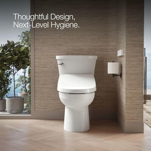 Kohler 28118-0 PureWash E815 Round Bidet Toilet Seat with Remote Control, Electric Bidet Toilet Seat with Warm Water and Stainless Steel Wand, Dryer, White 5