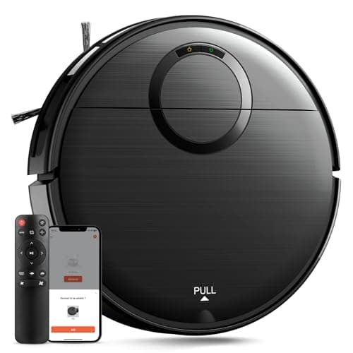 UMMUND Robot Vacuum and Mop Combo, 2 in 1 Mopping Robotic Vacuum Cleaner with Schedule, Wi-Fi/App/Remote, Max Suction 2000Pa, Self-Charging, Slim, Ideal for Hard Floor, Pet Hair, Low-Pile Carpet