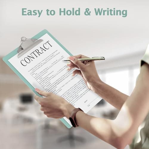 Macroclo Legal Size Clipboard, Deep Green Plastic 8.5 x 14 Clip Board for Lawers, Heavy Duty Butterfly Clip, 9 x 15 in, Office & School Supply 8