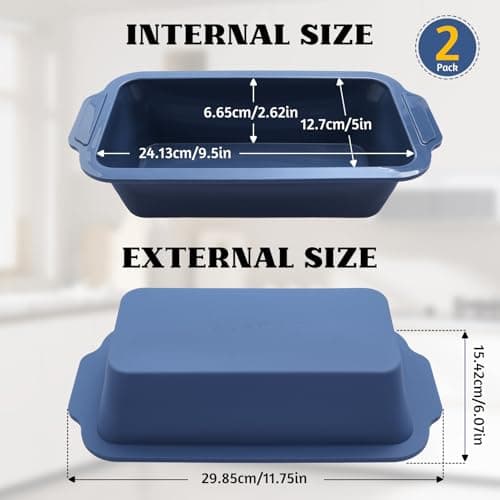 Bread Pan for Homemade Bread：9.5 x 5 Inch Silicone Loaf Pan for Baking with Metal Frame - Nonstick Banana Loaf Tin Tray for Sandwich Sourdough Pumpkin Sour Dough - for Oven Kitchen Home Bakers 3