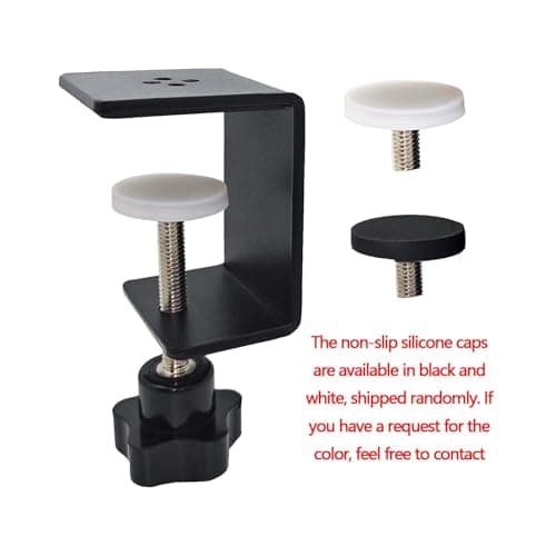 Jhanw 2 Pack Heavy Duty C Clamp & Desk Clamp | Wide Jaw Metal Woodworking Clamps, Adjustable Shelf Clamps for Desk Extension/Panel Work (Sturdy Multi-Purpose Clamping Tool) 6