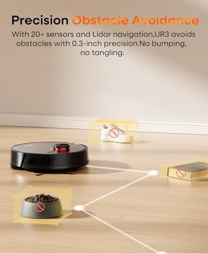uninell Robot Vacuum and Mop Combo with Self-Emptying, Robotic Vacuum Cleaner 7000Pa & LiDAR Navigation, 180 Mins,90 Days Capacity, Home Mapping, for Pet Hair/Hard Floors/Carpets, App/Alexa Control 7