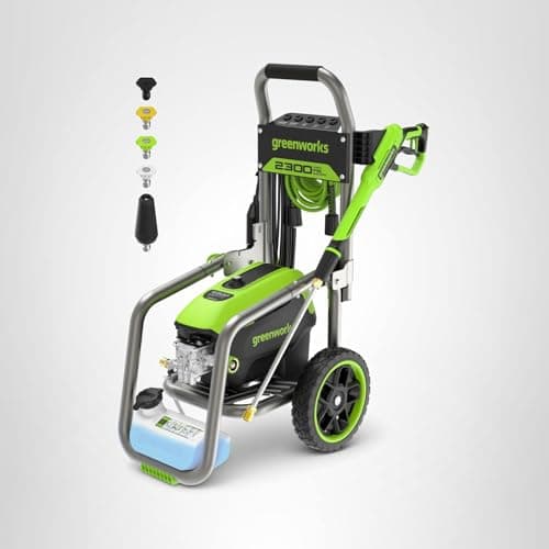 Greenworks Pro Brushless 2300 PSI (SGS Certified) 2.3 GPM Max / 1.2 GPM Electric Pressure Washer (Foldable Handles, Rugged Steel Frame, 25 FT Hose, 35 FT GFCI Power Cord) 10