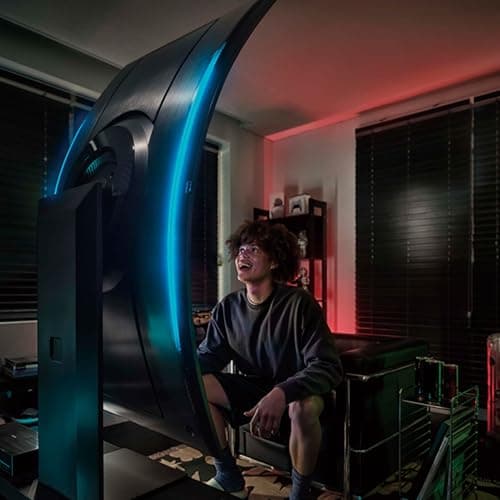 Samsung 55" Odyssey Ark 2nd Gen 4K UHD 1000R Curved Gaming Monitor, 165Hz, 1ms, 4 Input Multi View, Quantum Mini-LED, AMD FreeSync Premium Pro, HDR 10+, Height Adjustable Screen, LS55CG970NNXGO 10