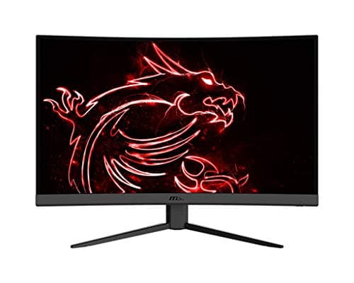 MSI 32" FHD 1500R Curvature Non-Glare Super Narrow Bezel 1ms 1920 x 1080 165Hz Refresh Rate Tilt Adjustment FreeSync Curved Gaming Monitor (Optix G32C4), Black (Renewed)
