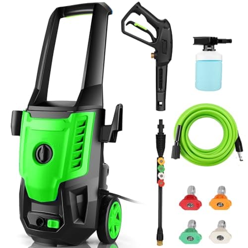 Imdot Pressure Washer 5000 PSI 4.0GPM Portable Power Washer with 4 QC Nozzles, 500ML Foam Cannon for Cars/Fences/Driveways/Home/Patios Cleaning, Green