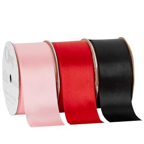 Berwick Offray Wide Double Face Satin Ribbon, Light Pink, 1 1/2 in x 12 ft (38 mm x 3.6 m) 7