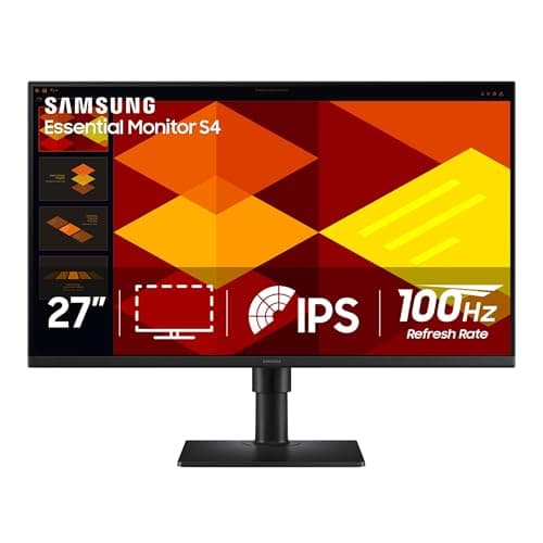 Samsung 27” (S40GD) Borderless Business Monitor with IPS Panel, 100Hz Refresh Rate, Eye Saver Mode, Ergonomic Design, Game Picture Mode, LS27D402GANXGO, 3 Yr Warranty