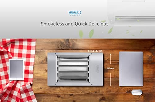 Indoor Barbecue Electric Grill, Indoor Smokeless Grill indoor Yakitori grill hibachi Grill Commercial and Family use Griddle Korean BBQ Grill, Suit for Cafe Restaurant Party Buffet 120V,1800W 6