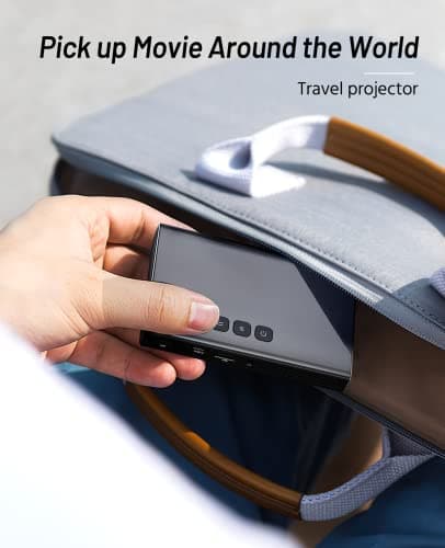 Mini Projector, ELEPHAS DLP Portable Projector with WiFi and Bluetooth, 1080P Outdoor Pocket Rechargeable Wireless Projector for Camping Compatible with iPhone, Android, PS4(Bag and Tripod included) 7