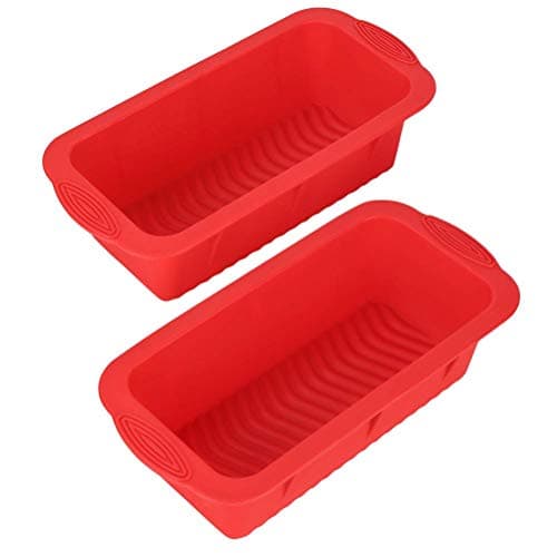 POPBLOSSOM Set of Two Nonstick Loaf Pan For Homemade Bread Making,Soap, Fudge, Meatloaf and more (2 Pack Bread Mold) 2