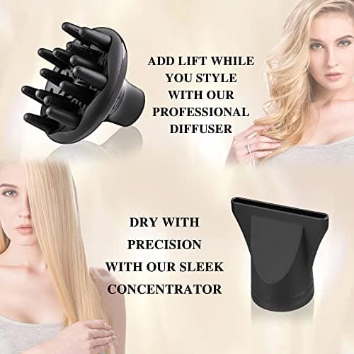 VAGARY 6685G Professional Salon Hair Dryer 2200w with Icd Display,Negative Ionic Blow Dryer,Powerful AC Motor Blow Dryer,Low Noise Hair Dryers,2 Speeds and 2 Heat Settings 1 Cool Shot Button 5