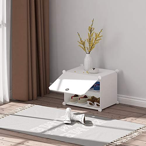 HOMIDEC Shoe Rack, 6 Tier Shoe Storage Cabinet 24 Pair Plastic Shoe Shelves Organizer for Closet Hallway Bedroom Entryway 7