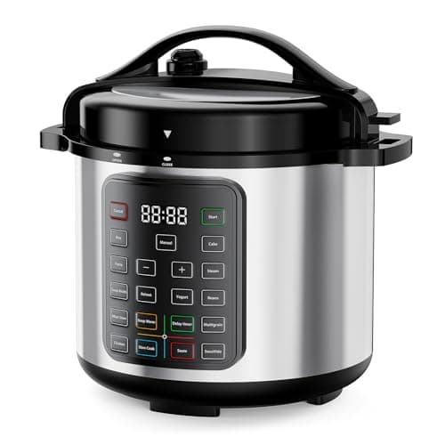 DUMOS 16-in-1 Electric Pressure Cooker 8 QT Stainless Steel Multi Cooker Electric for Pressure, Rice, Steamer, Yogurt Maker, Slow Cook,Meat Stew, Cake, Pasta, Multigrain
