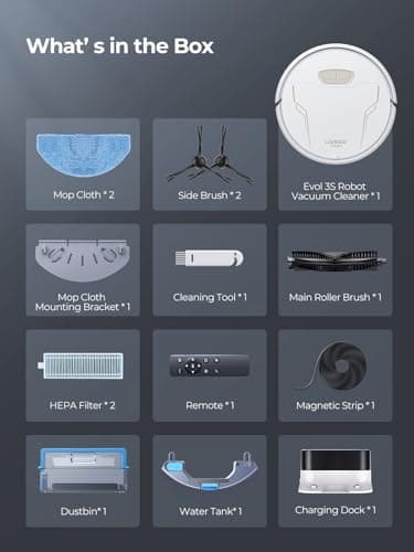 Laresar Clean Robot Vacuum and Mop 4000Pa Suction, 3 in 1 Robotic Vacuums with Self-Charging, 150mins Runtime, App/Remote/Voice Control, Robot Vacuum for Pet Hair, Carpet, Hard Floor(White) 8