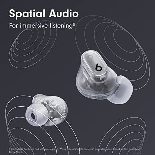Beats Studio Buds + | True Wireless Noise Cancelling Earbuds, Enhanced Apple & Android Compatibility, Built-in Microphone, Sweat Resistant Bluetooth Headphones, Spatial Audio - Transparent 7