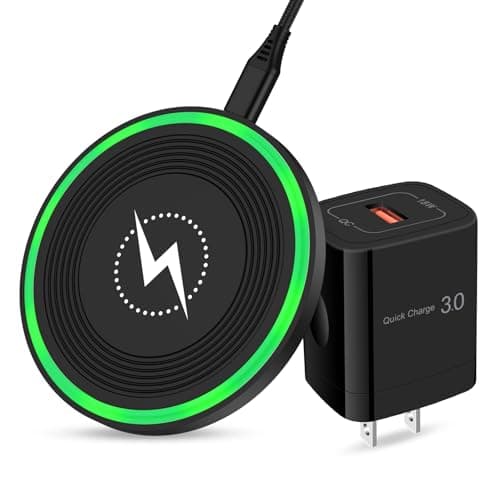 Pixel 10 Pro XL Wireless Charger Android Fast Charging Mat for Google Pixel 10 Pro/10 Pro Fold/9a/9/8 Pro, 15W Wireless Phone Charger Pad with QC Adapter for Samsung Galaxy S25 Ultra iPhone 17 Pro Max