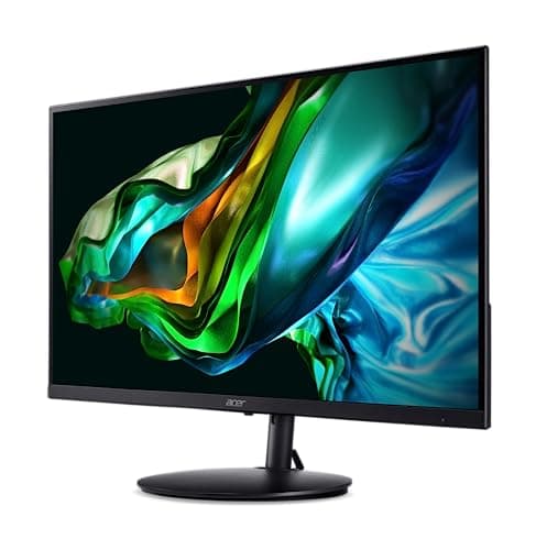 Acer SH242Y Ebmihx 23.8" FHD 1920x1080 Home Office Ultra-Thin IPS Computer Monitor AMD FreeSync 100Hz Zero Frame Height/Swivel/Tilt Adjustable Stand Built-in Speakers HDMI 1.4 & VGA Port 12