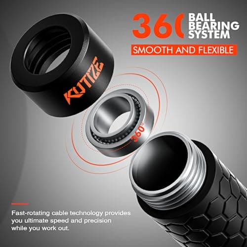 KUTIZE Jump Rope, Weighted Jump Rope for Men Women, Adjustable 1lb Heavy Skipping Ropes, Suitable for Boxing, Cardio, Home Fitness, Training Muscle, Home Gym Workout Equipment for Full Body Exercise 6