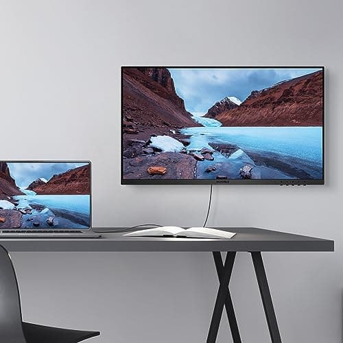 KOORUI 23.5 inch Computer Gaming Monitor FHD 1920 x 1080p, 100Hz PC Monitor Adaptive Sync Compatible, Ultra-Slim Bezels, VESA Mountable, Adjustable Tilt, HDMI/VGA Ports, Black 10