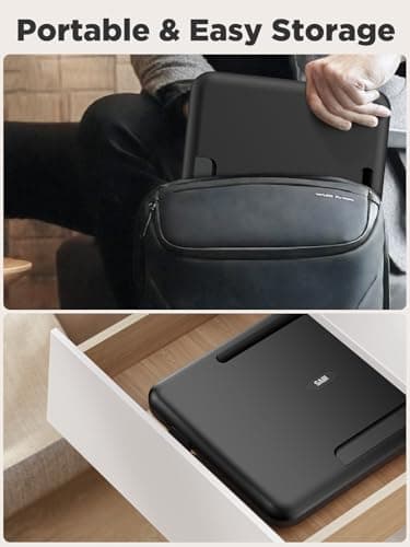 SAIJI Height & Tilt Adjustable Lap Desk, Portable Laptop Stand for Bed, Car, Couch and Recliner, Foldable Lap Desks - Up to 15.6 Inch Laptops 6