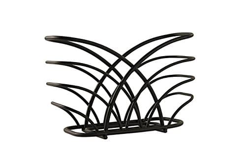 Spectrum Flower Napkin Holder (Black) - Dispenser & Décor for Kitchen, Dining Room, Outdoor, & Bar Tabletop Storage