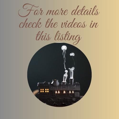 Essential Oil Diffuser, 300ml Train Diffuser, Aromatherapy and Cool Mist for Kids or Enthusiasts, Humidifier with Remote Control 2 Light Colors 2 Mist Mode Auto Shut-Off for Toy Store Home Office 7