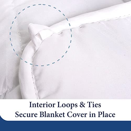 Cosy House Collection Adult Weighted Blanket (60" x 80", 15 Lbs) & 100% Rayon Derived from Bamboo Removable Cover - Queen Size Heavy Blanket with Premium Glass Beads - Grey 5