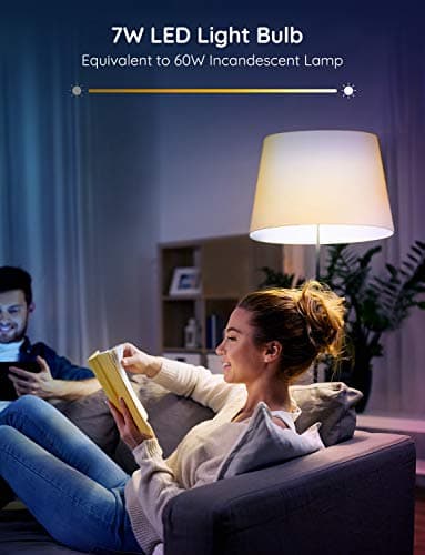 Govee LED Light Bulb Dimmable, Music Sync Color Changing, A19 7W 60W Equivalent, No Hub Required Multicolor Bluetooth Light Bulbs with App Control for Party Home (Don't Support WiFi/Alexa) 6