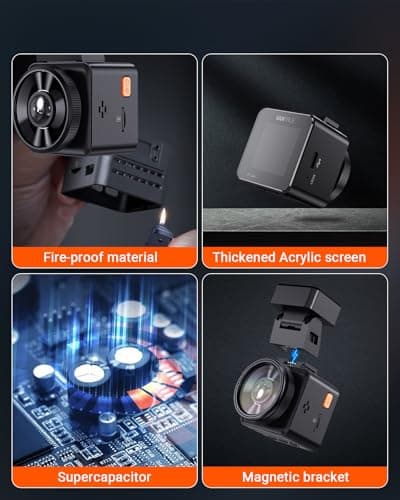 Vantrue E1 Lite 1080P Dash Cam, Mini Car Camera with Night Vision, 60fps Dash Cam with GPS and Speed, Wi-Fi APP Control, Loop Recording, Voice Control, 24H Parking Mode, Support 512GB 8