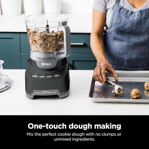 Ninja NF705BRN Professional XL Food Processor, Storage Box, 1200 Peak-Watts, 4-in-1, Chopping, Slicing/Shredding, Purees, Dough, 12-Cup Processor Bowl, 2 Blades & 2 Discs, Feed Chute/Pusher, Black 8