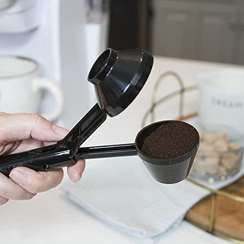 Perfect Pod EZ-Scoop Coffee Scooper & Funnel for Reusable K Cup Refillable Coffee Pods, 2 Tablespoon Capacity Black 6