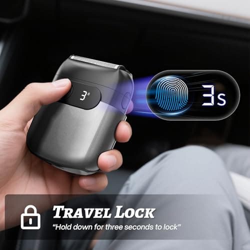 MALEGEBAZ Electric Foil Shaver for Men :3D Floating Blades, LED Display, USB-C Fast Charge, IPX8 Waterproof - Perfect for Travel & Smooth Shaving at Home Misty Gray 5