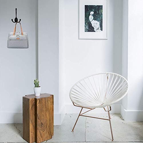 HADWER Wall Mounted Coat Hooks 5 Pack Heavy Duty Black Hardware Robe Hooks Decorative for Single Hanging Coats Towel Cubicle Classroom Kitchen Bath Backpack Hat Hook 7