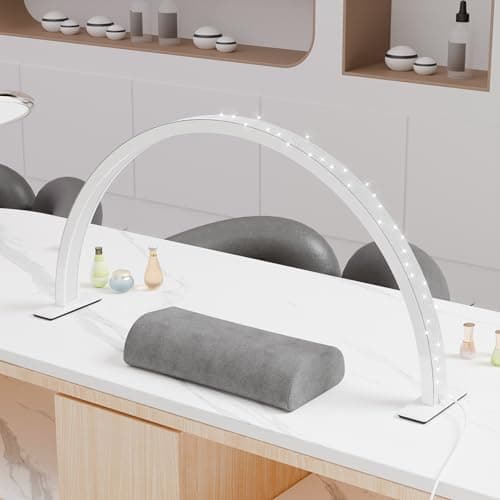 gelpal Large Half Moon Light for Nail Desk, 30" 48W Professionals Led Light, Desk Lamp for Lash Eyelash Extension,Makeup Desk lamp,Color Temperature 2700K-6000K, Salon&Home(Crystal Diamond)