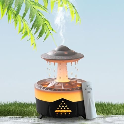 Essential Oils Diffusers for Home 350ml, Aromatherapy Diffusers for Essential Oils Large Room with R/C, 7 Color & 3 Lighting, Cool Mist Humidifiers for Bedroom & 3 Timers Office Yoga Black