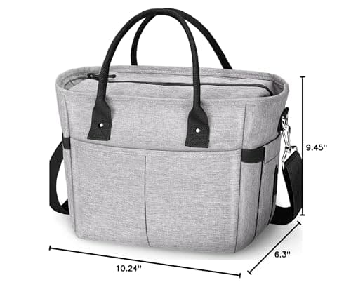 KIPBELIF Cute&Classy Roomy Insulated Lunch Bags for Women - Stylish & Functional Large Tote Adult Lunch Box for Working & Picnic 8