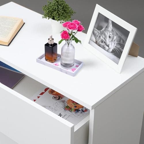 DTCSWACN Bathroom Vanity Tray, 8 x 4 Inch Silicone Kitchen Sink Tray for Soap Dispenser Bathroom Countertop Tray Holder for Perfume Soap Towel Bathroom Trays, Mini, White Marble 9