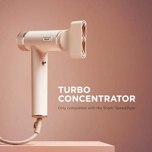 Shark SpeedStyle Essential High-Velocity Dryer with Concentrator, Lightweight, Ionic, No Heat Damage, Best for Straight and Wavy Hair, Silk HD301 8