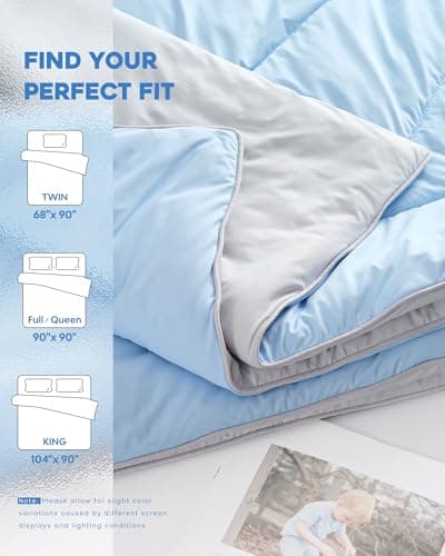 dennylife Cooling Comforter King Size, Double-Sided Cool Touch Cooling Blanket for Hot Sleepers, Q-Max 0.4 Summer Breathable Cooling Quilt, Oeko-TEX Certified, CS-KN1-BL 8